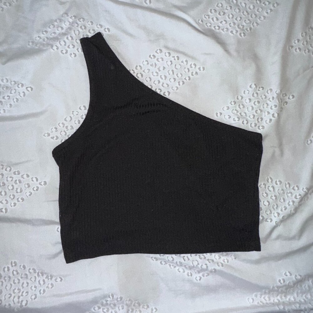 Black One Shoulder Top